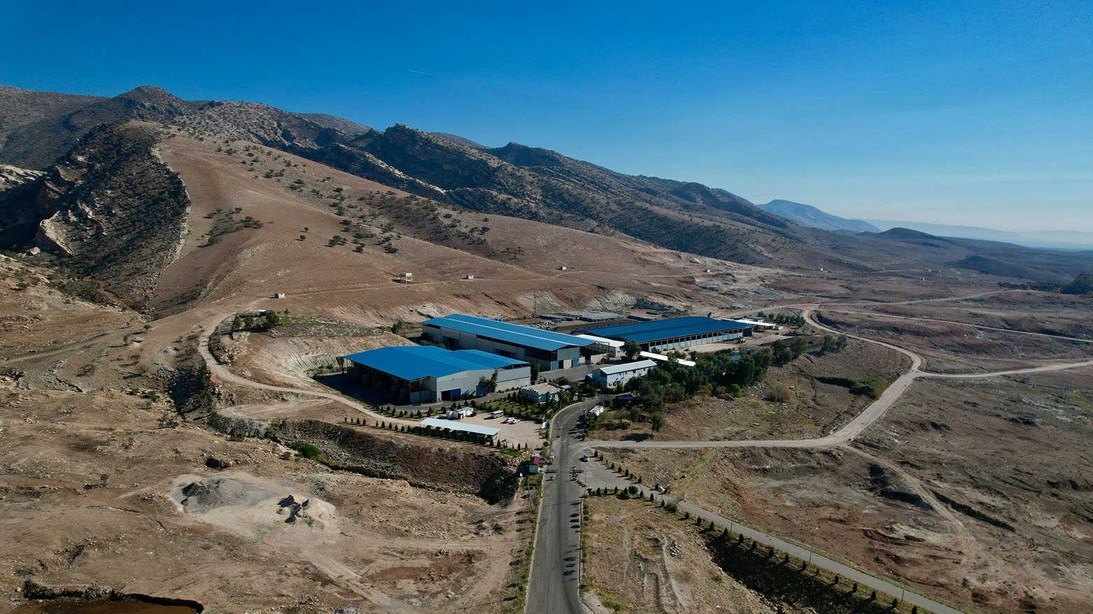 An aerial view of the waste sorting plant in Duhok. (Photo: Kurdistan24)