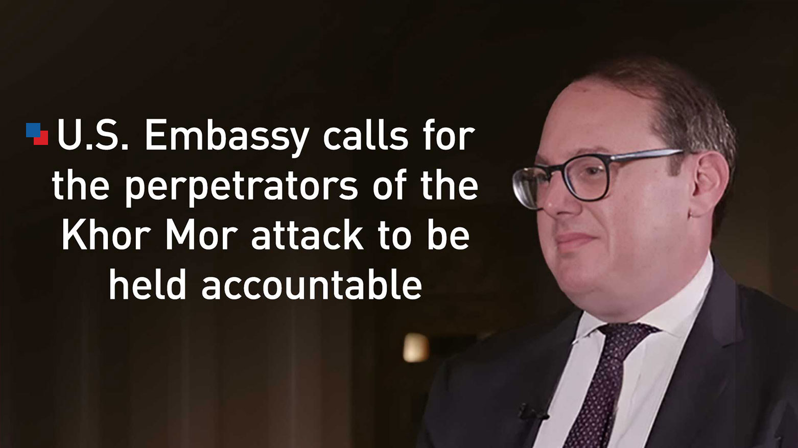 Joshua Harris, Chargé d’Affaires of the U.S. Embassy in Iraq (L). (Graphic: Kurdistan24)