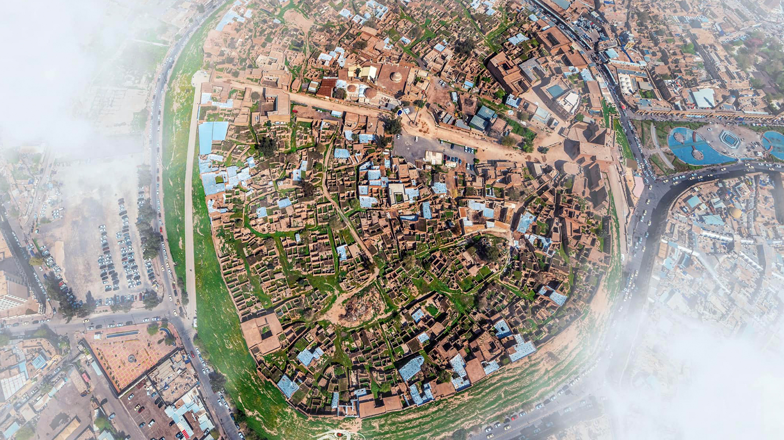 صورة لقلعة أربيل من السماء