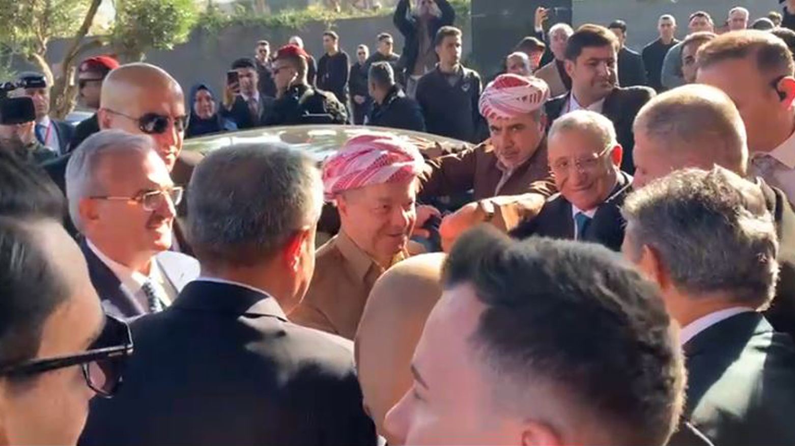 پرزیدنت مسعود بارزانی در شهر جزیره