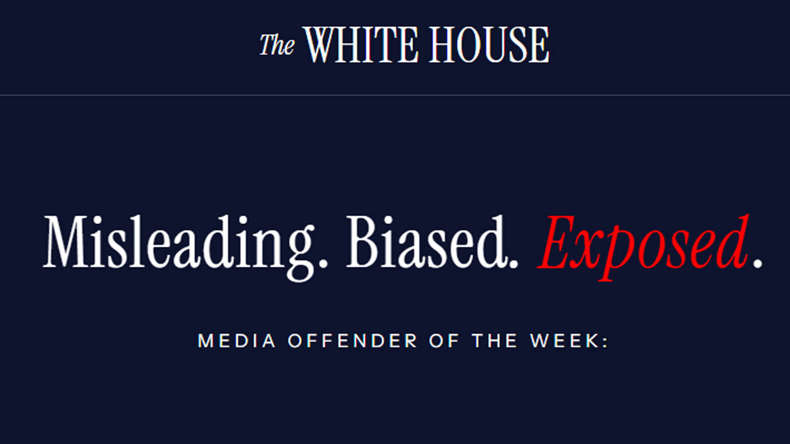 ئیدارەی ترەمپ بەشێکی نوێ لە ماڵپەڕی کۆشکی سپی بۆ ئاشکراکردنی هەواڵی ساختە دەکاتەوە