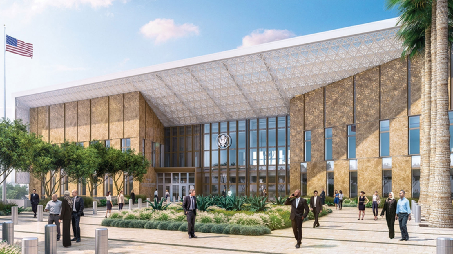 تصویر ساختمان جدید سرکنسولگری آمریکا در اربیل