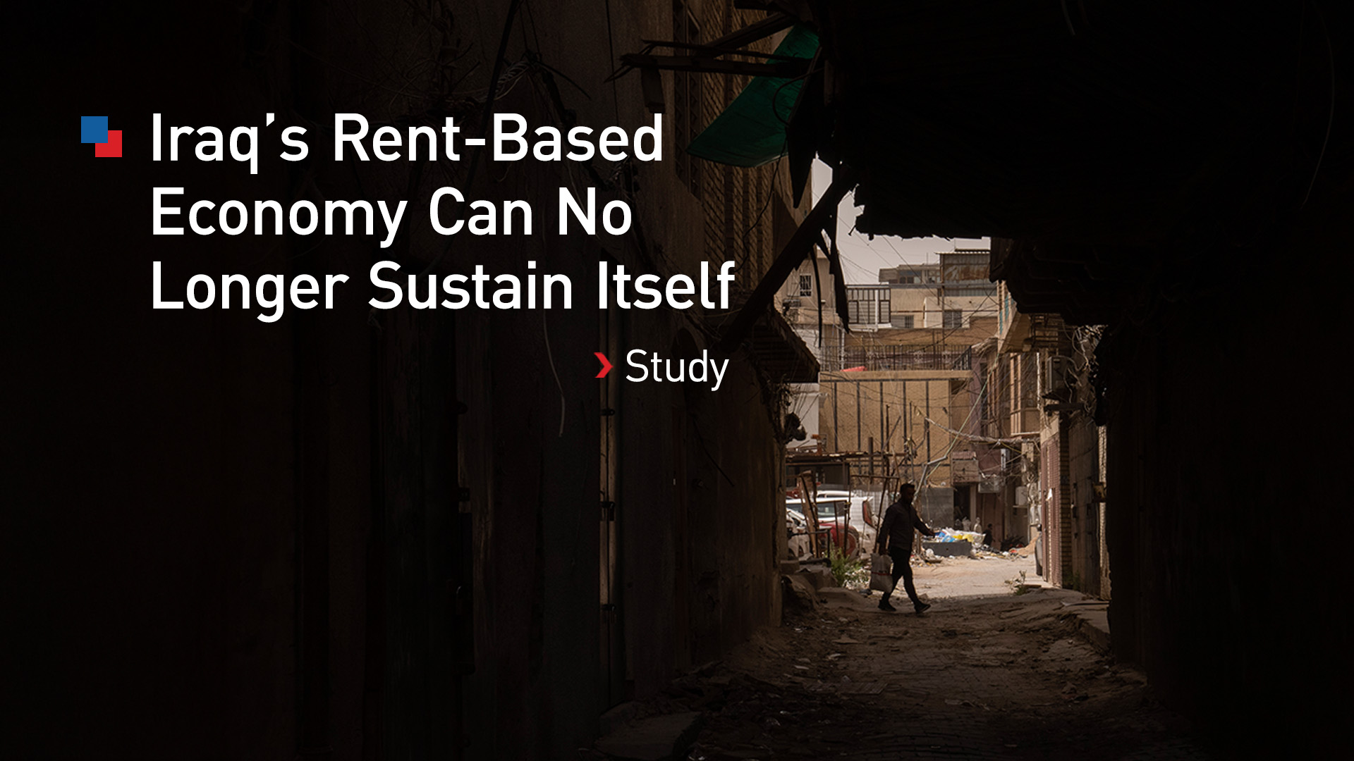 A man walks in the Al Fadhil neighborhood, one of the oldest neighborhoods of Baghdad, April 10, 2025. (AP)