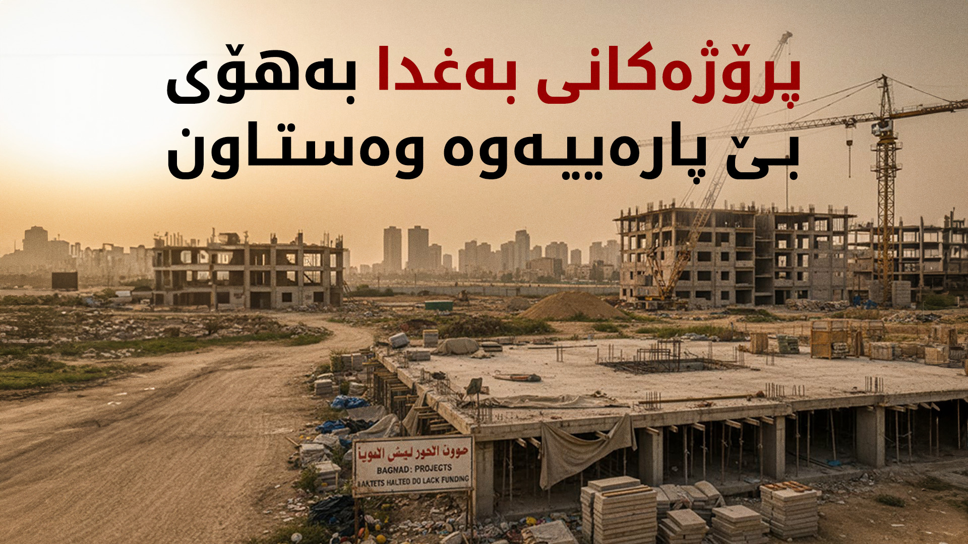 لە بەغدا بەهۆی خەرجنەکردنی پارە ژمارەیەک پڕۆژە وەستاون