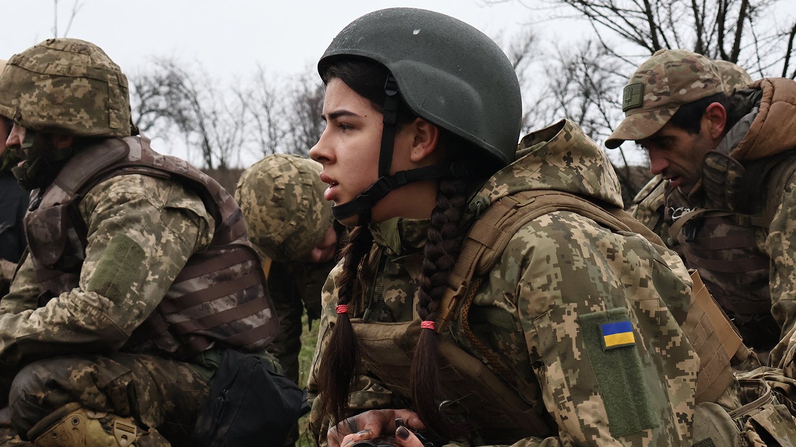 20-year-old Ukrainian recruit Tetiana completes basic training in Zaporizhzhia amid war.