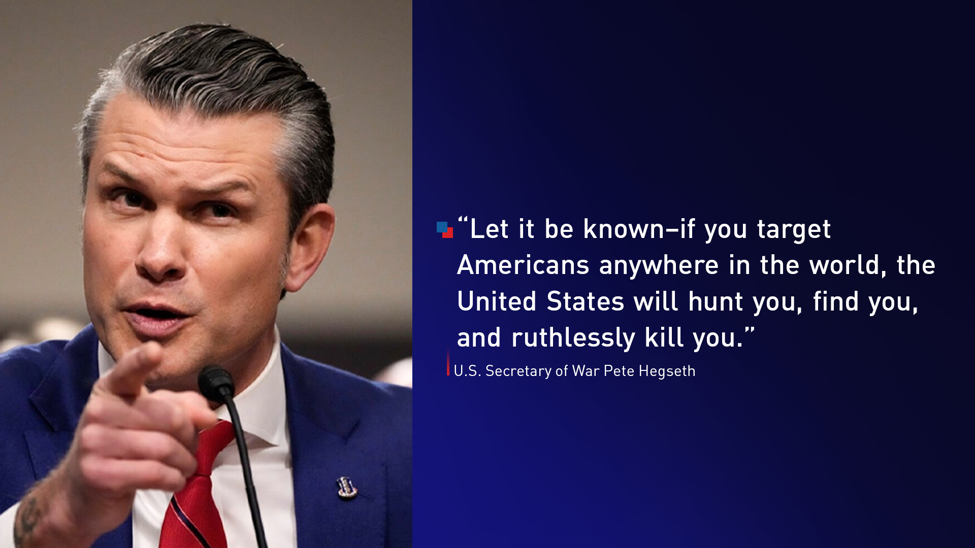 U.S. Secretary of War Pete Hegseth. (Graphics: Kurdistan24)