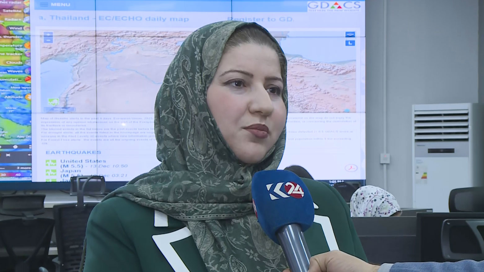 Srwa Rasul, the Head of the Joint Crisis Coordination Centre at the Ministry of Interior. (Photo: Kurdistan24)