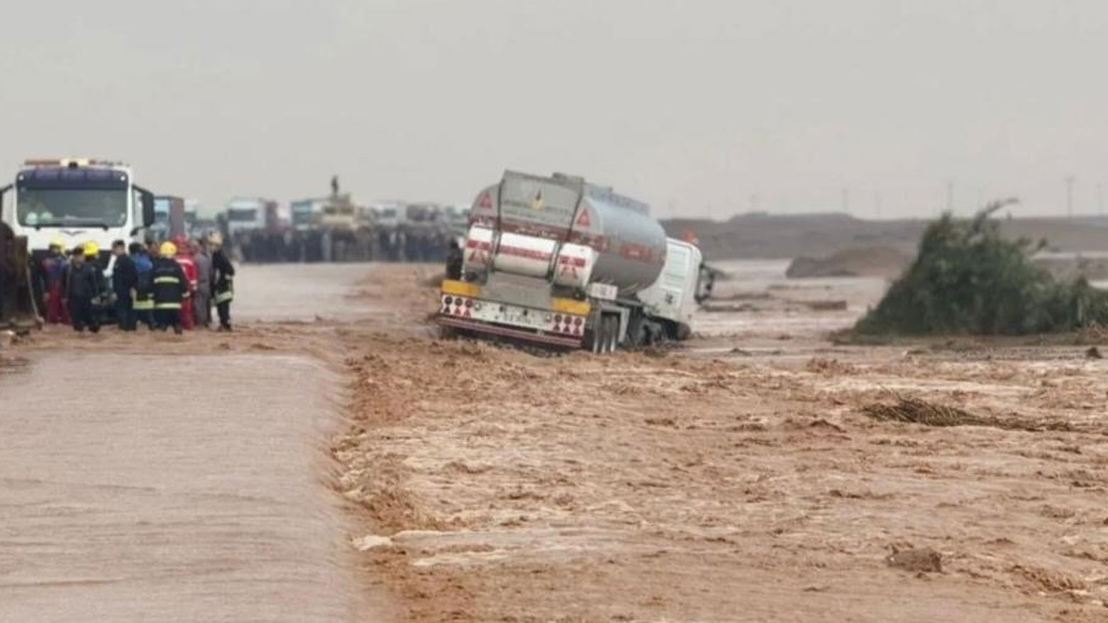 مئات العائلات نزحت بسبب الفيضانات في ناحية ليلان بمحافظة كركوك