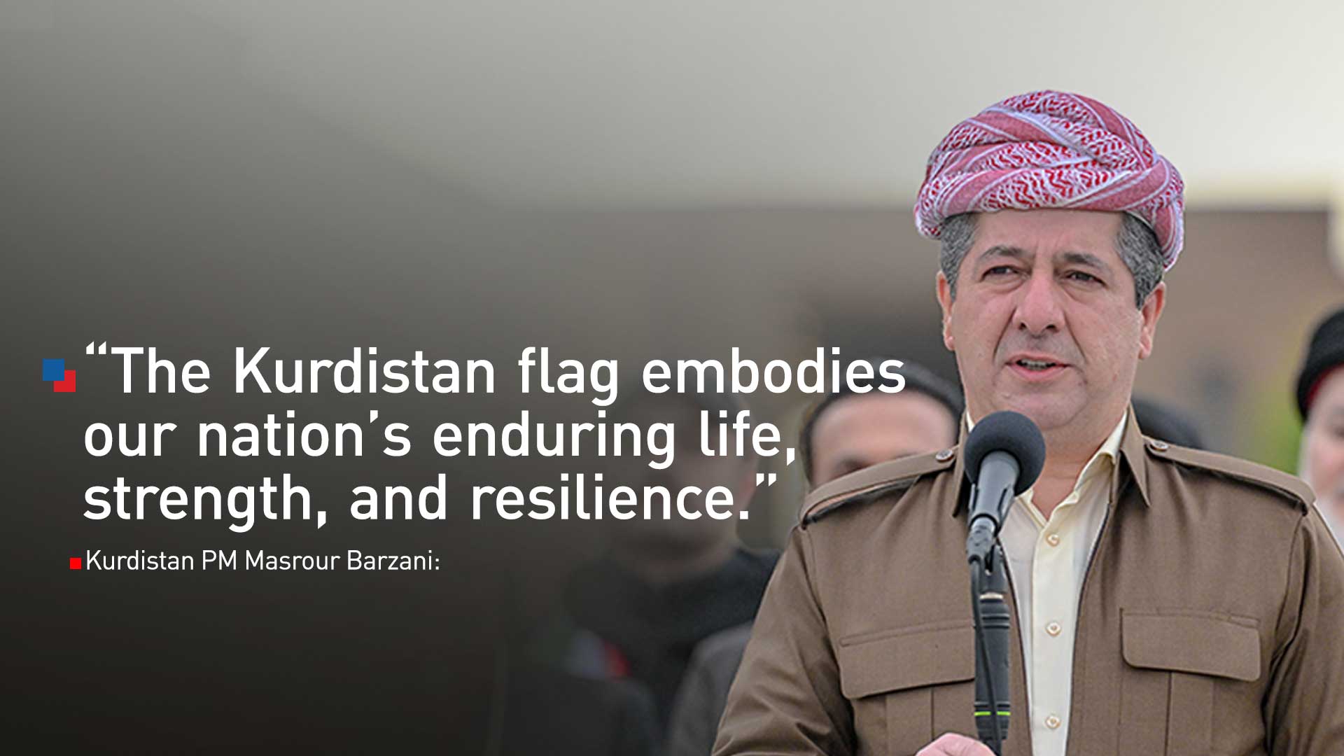 Kurdistan Region Prime Minister Masrour Barzani. (Graphics: Kurdistan24)