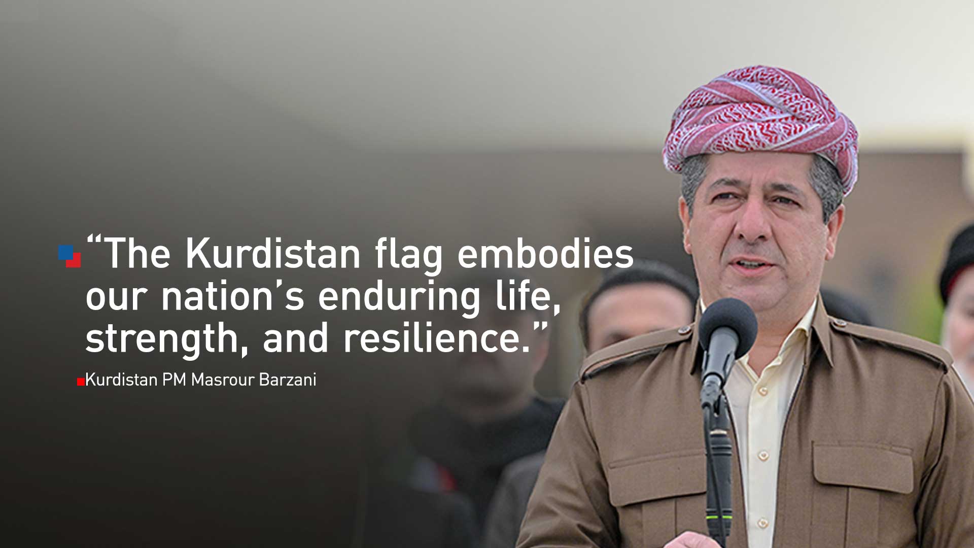 Kurdistan Region Prime Minister Masrour Barzani. (Graphics: Kurdistan24)