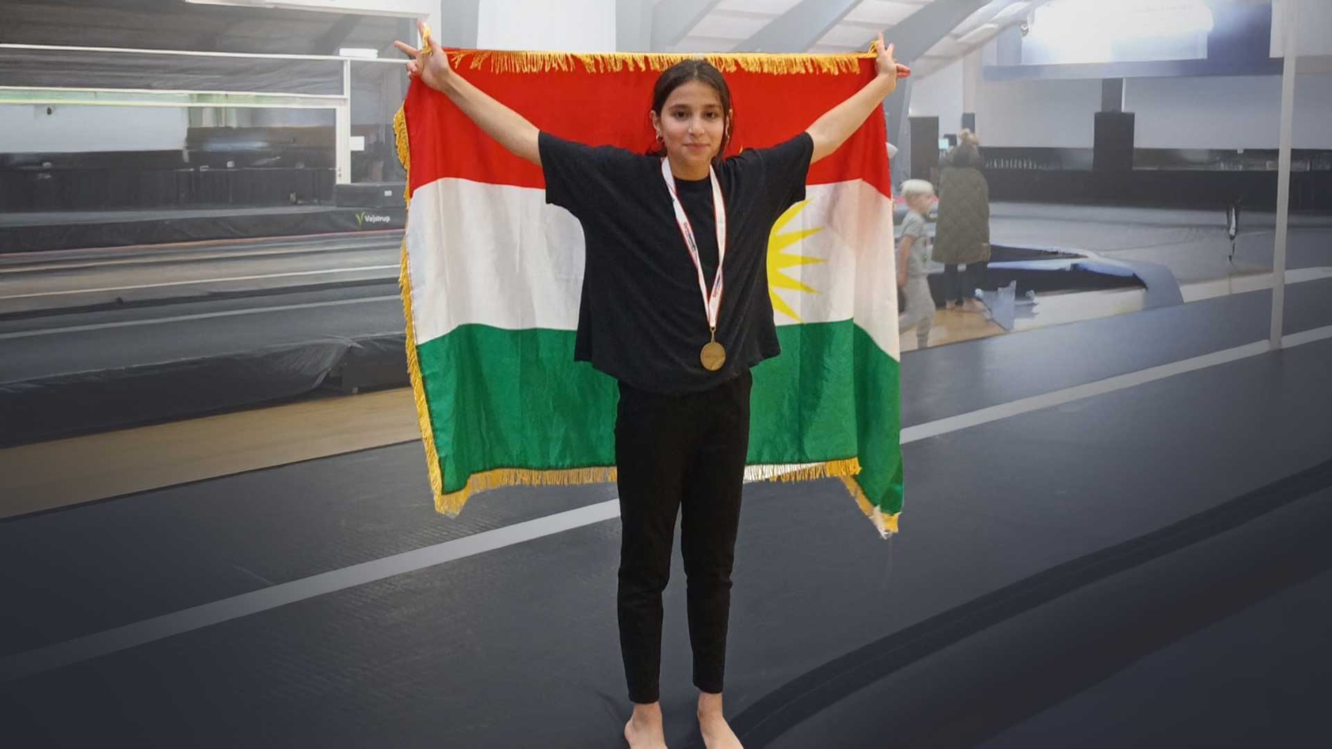 Valentina Maher Jamil, the Kurdish sports champion in gymnastics. (Photo: Kurdistan24)