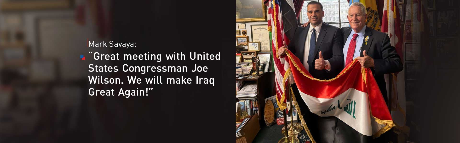 Rep. Joe Wilson: Working With U.S. Envoy to 'Make Iraq Great Again'