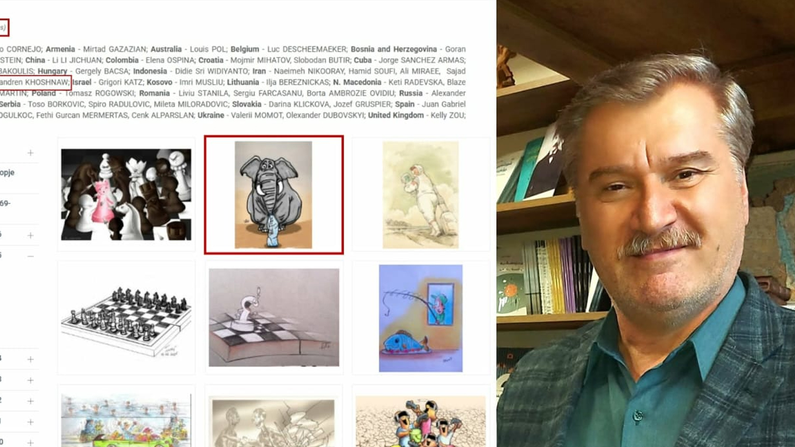 هەندرێن خۆشناو بە یەکێک لە 50 باشترین کاریکاتێریستەکانی جیهان هەڵبژێردرا