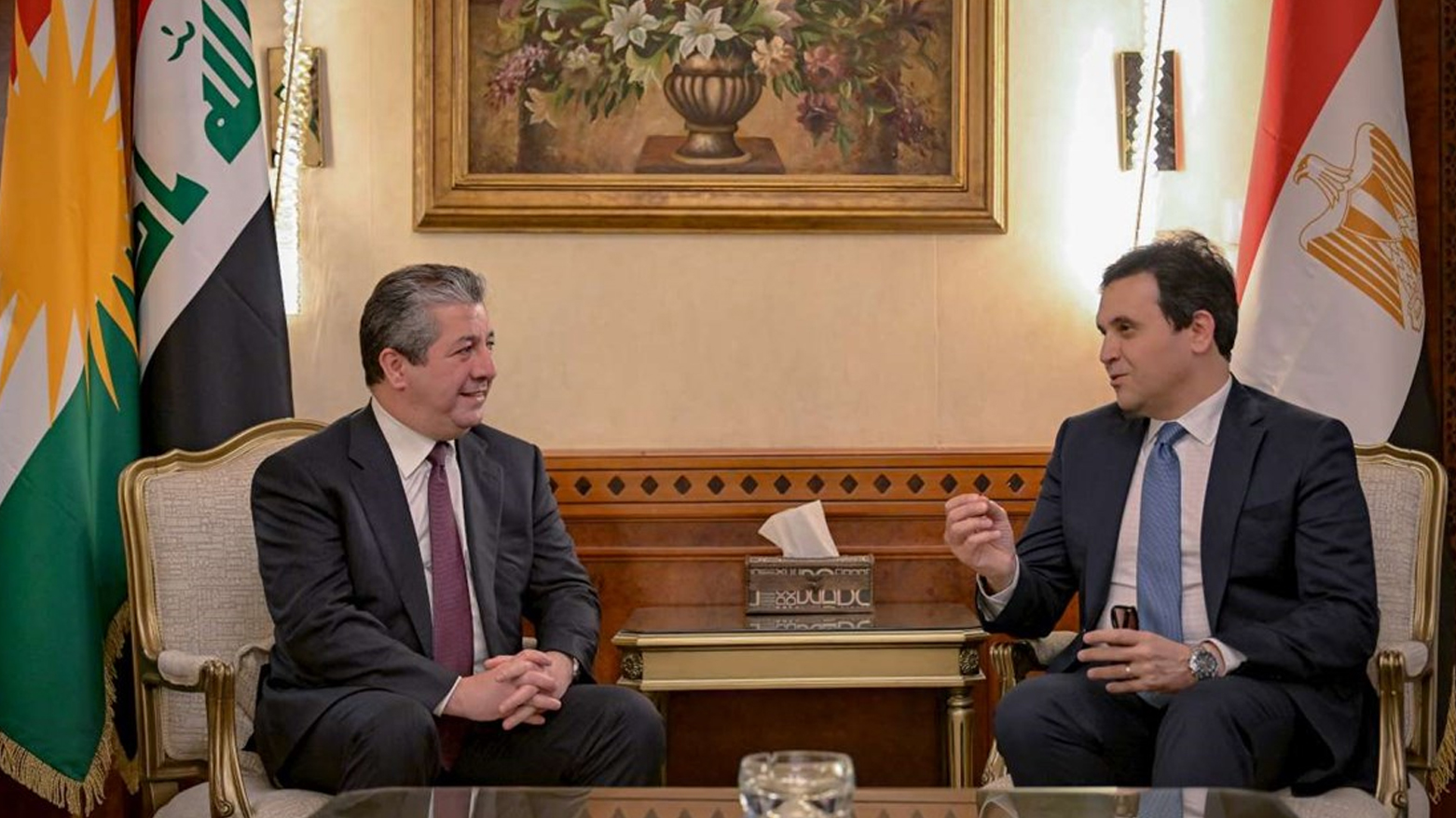 سەرۆکی حکوومەتی هەرێمی کوردستان بە سەردانێکی فەرمی گەیشتە میسر