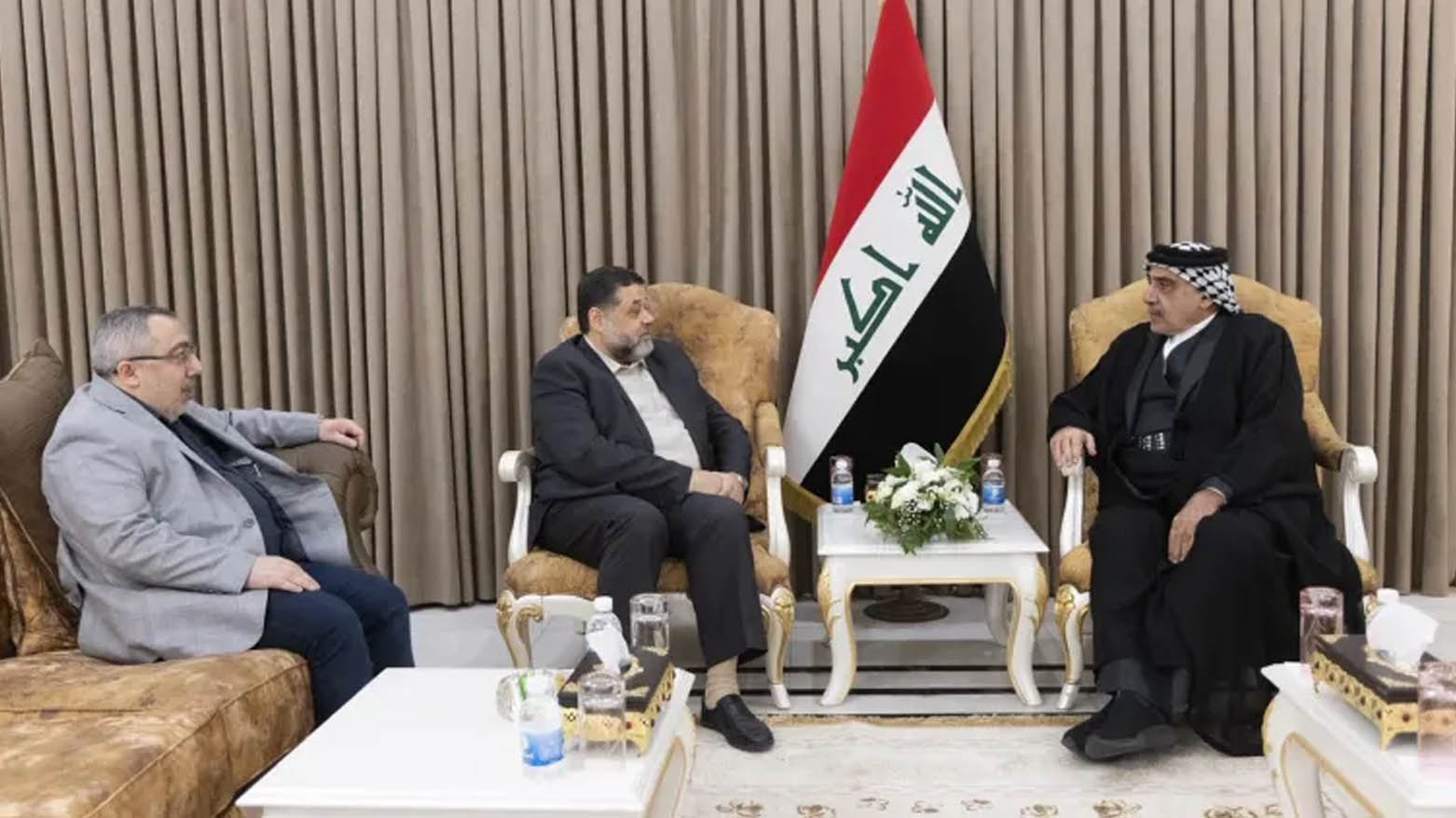 عادل عەبدولمەهدی، سەرۆک وەزیرانی پێشووتری عێراق و شاندی بزووتنەوەی حەماس