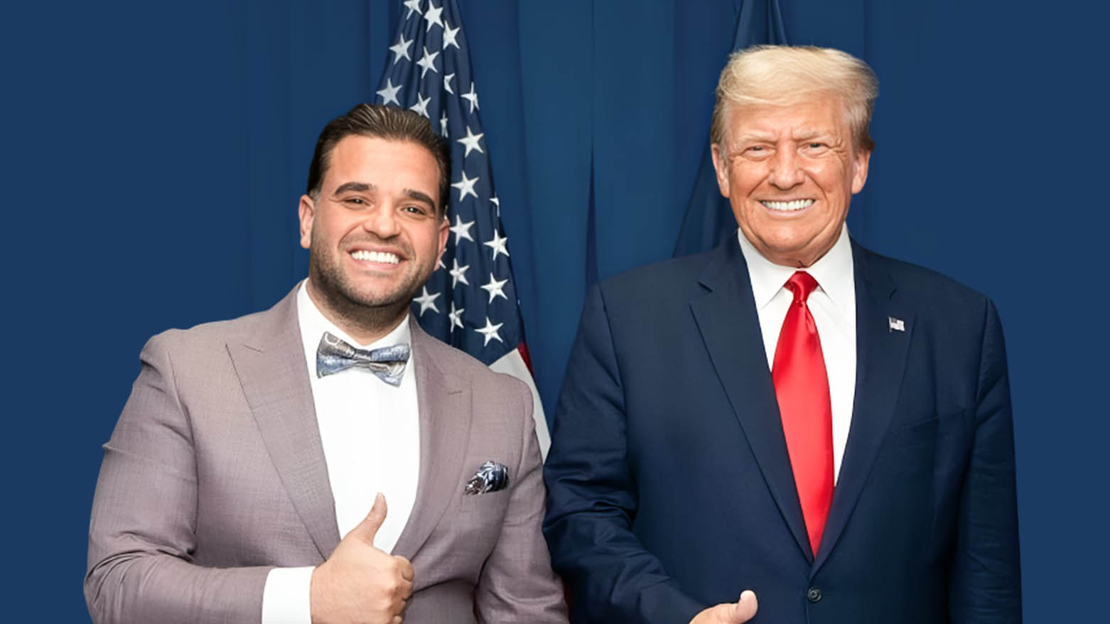 دونالد ترامپ، رئیس‌جمهور آمریکا و مارک ساوایا، نماینده ترامپ در امور عراق