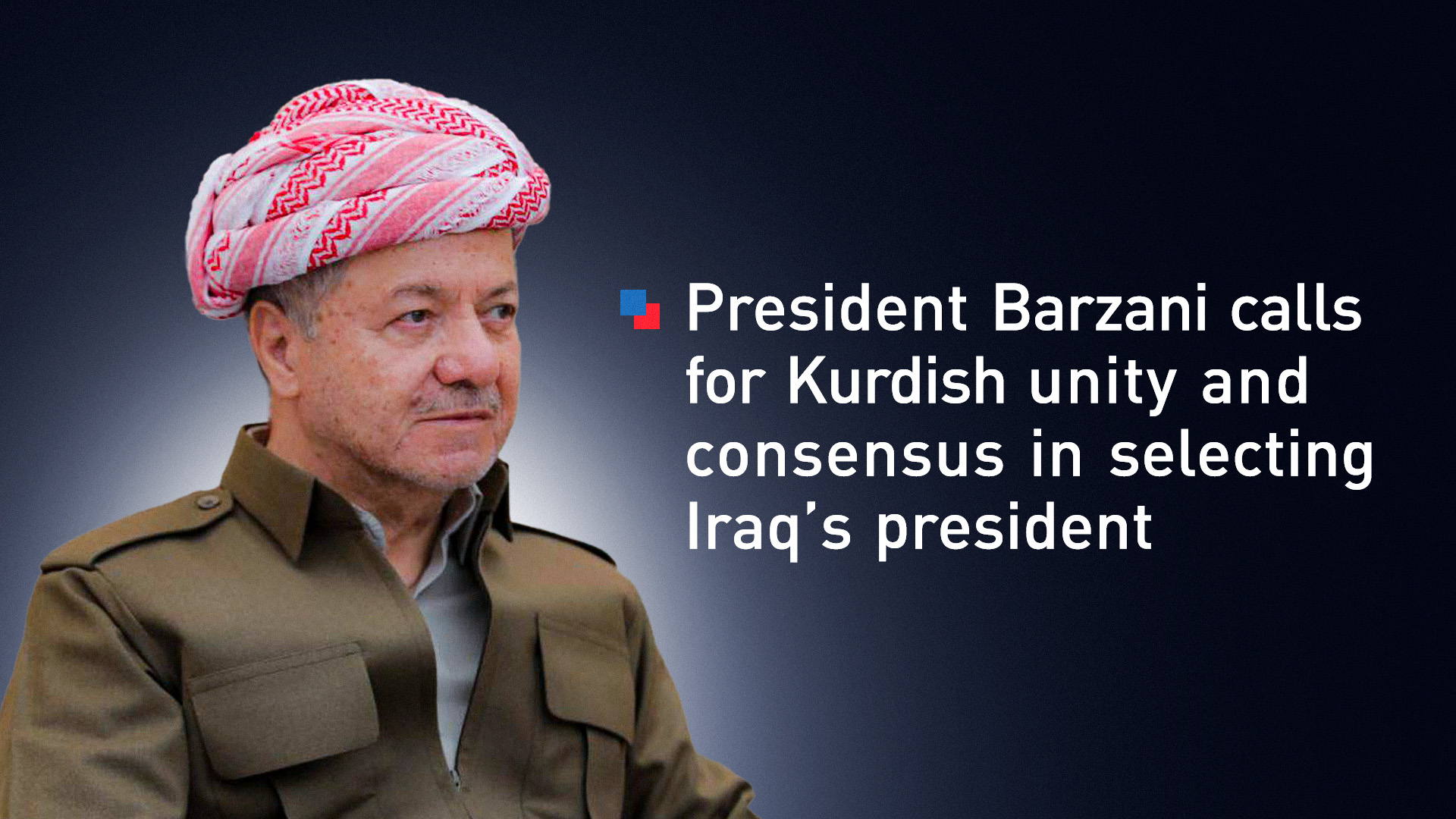 President Masoud Barzani. (Graphics: Kurdistan24)