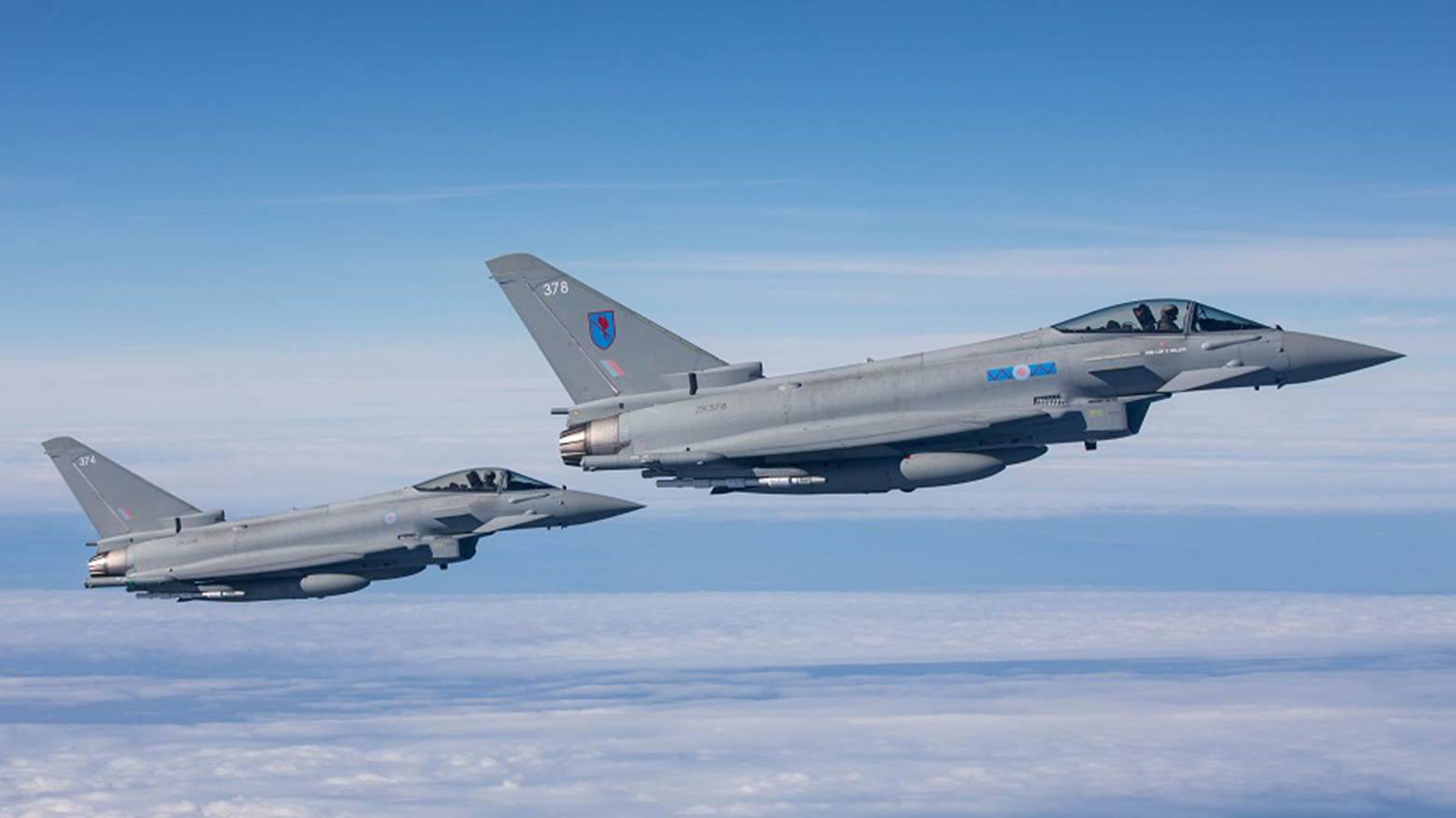 The UK's Royal Air Force (RAF) Typhoons. (Photo: UK's Defense Ministry)