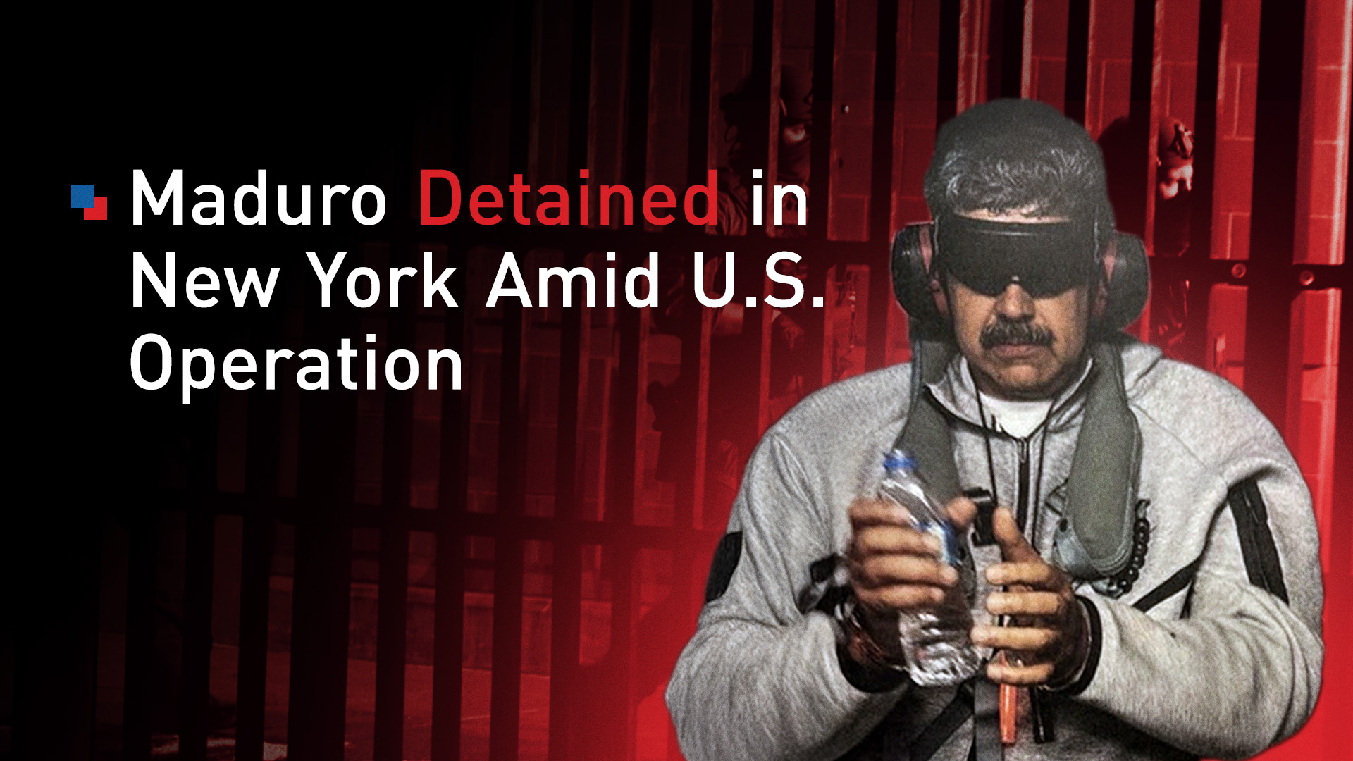 The captured Venezuelan President  Nicolás Maduro. (Graphics: Kurdistan24)