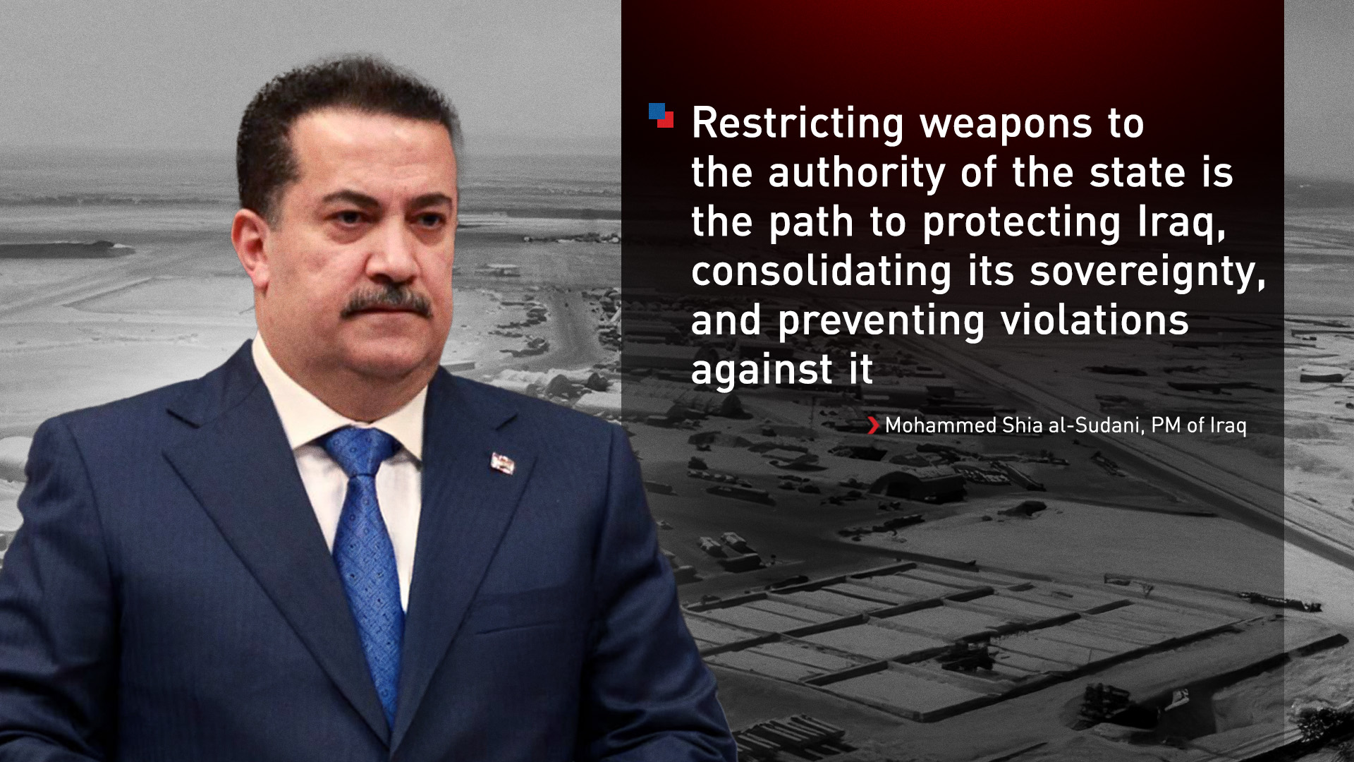 Iraqi Prime Minister Mohammed Shia al-Sudani. (Graphics: Kurdistan24)
