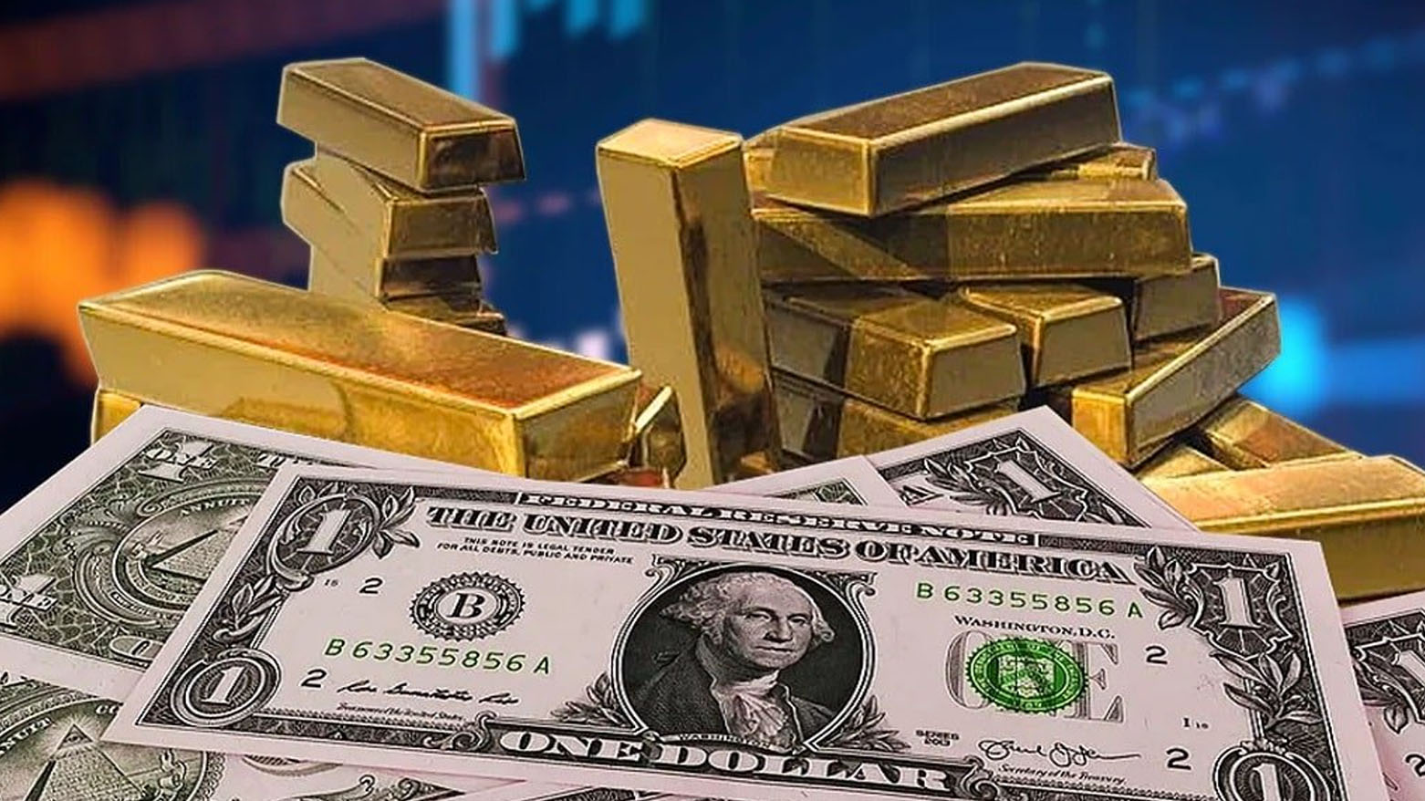 ارتفاع أسعار صرف الدولار والذهب يواصل صعوده