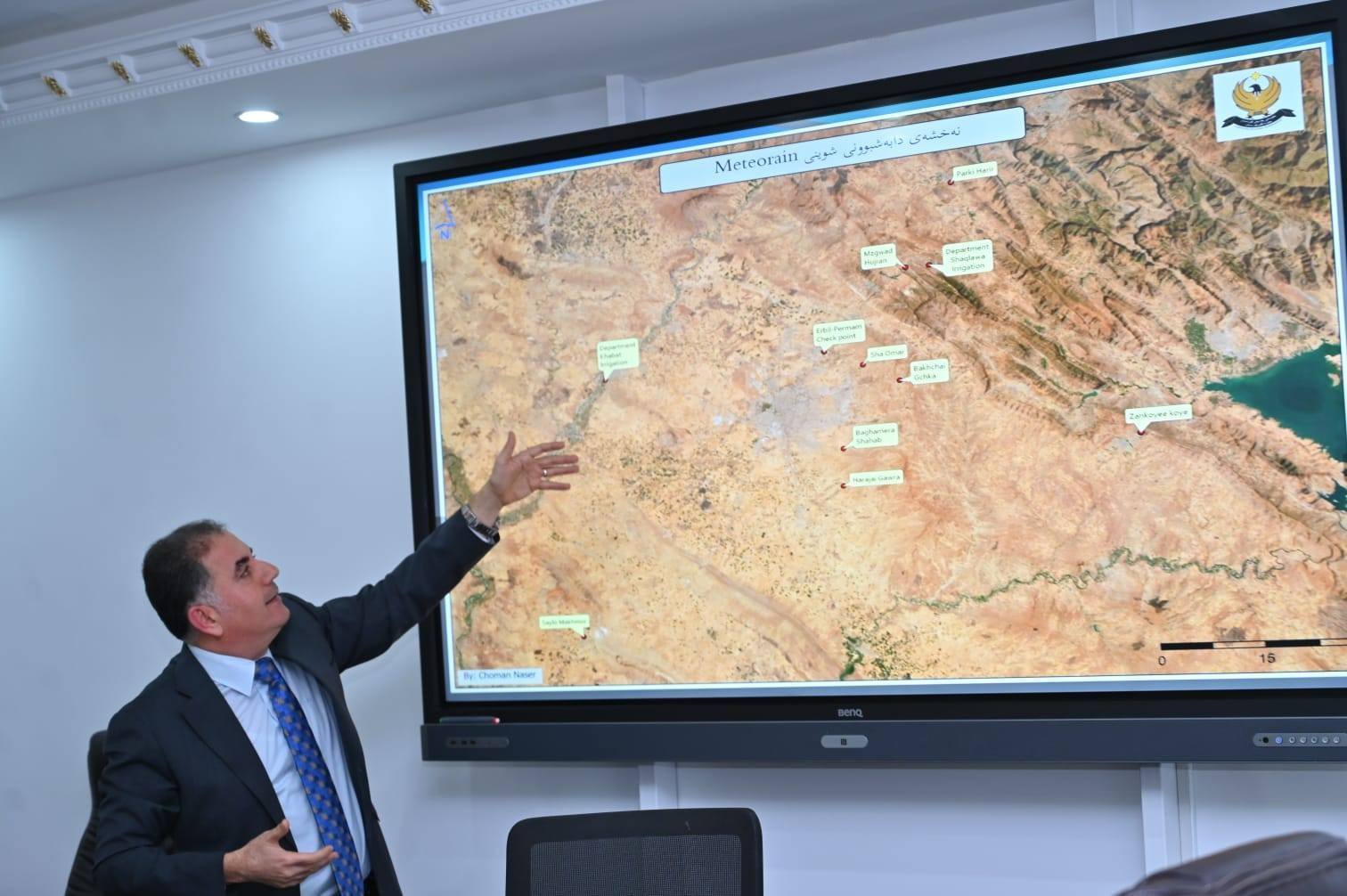 An official presenting the project. (Photo: Kurdistan24)