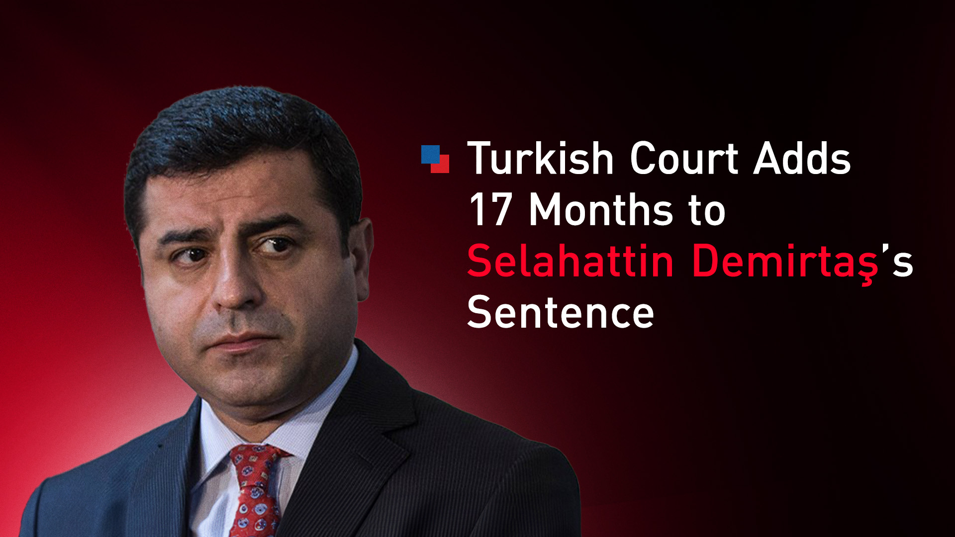 Selahattin Demirtaş, the imprisoned former co-chair of the pro-Kurdish Peoples' Democratic Party (HDP). (Graphics: Kurdistan24)