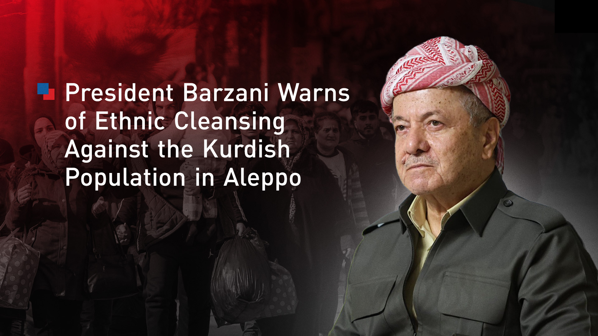 President Masoud Barzani. (Photo: Designed by Kurdistan24)