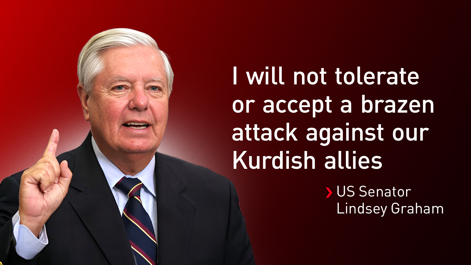 US Senator Lindsey Graham. (Graphics: Kurdistan24)