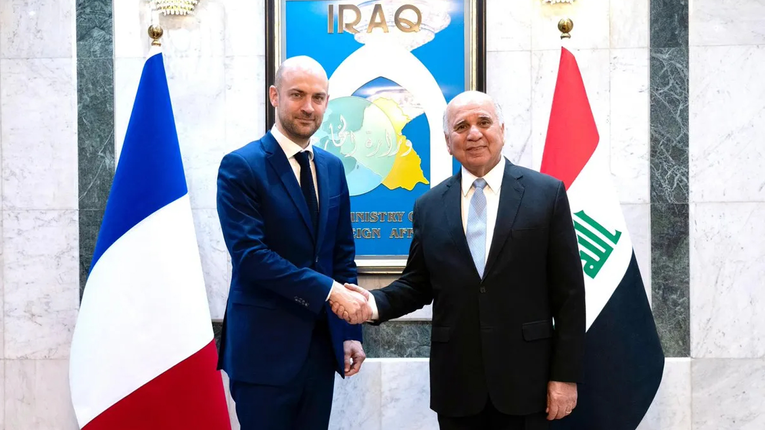 (وێنە؛ ئەرشیف) وەزیری دەرەوەی عێراق؛ وەزیری دەرەوەی فەرەنسا