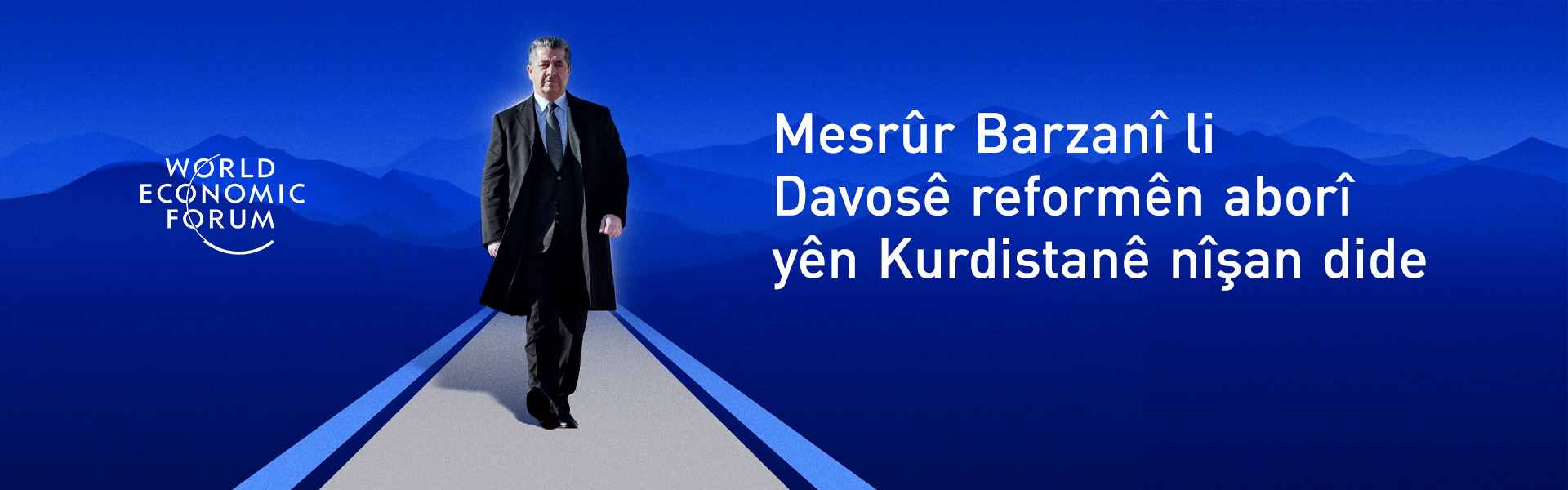 Serokwezîr Mesrûr Barzanî ber bi Davosê ve bi rê ket