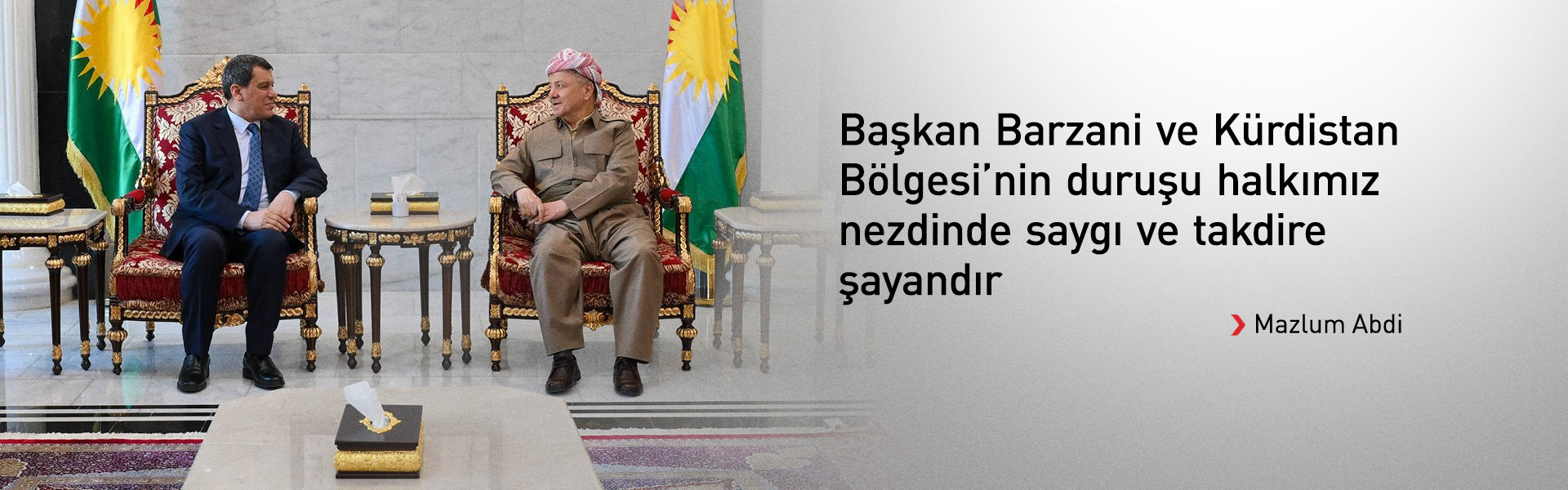 Mazlum Abdi'den Başkan Barzani ve Kürdistan Bölgesi’nin tutumu için teşekkür