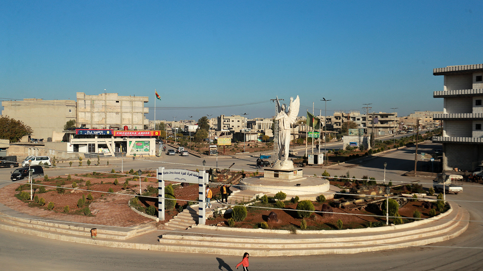 The 'Free Woman' square in the Kurdish city of Kobani, Western Kurdistan. (Photo: AFP)
