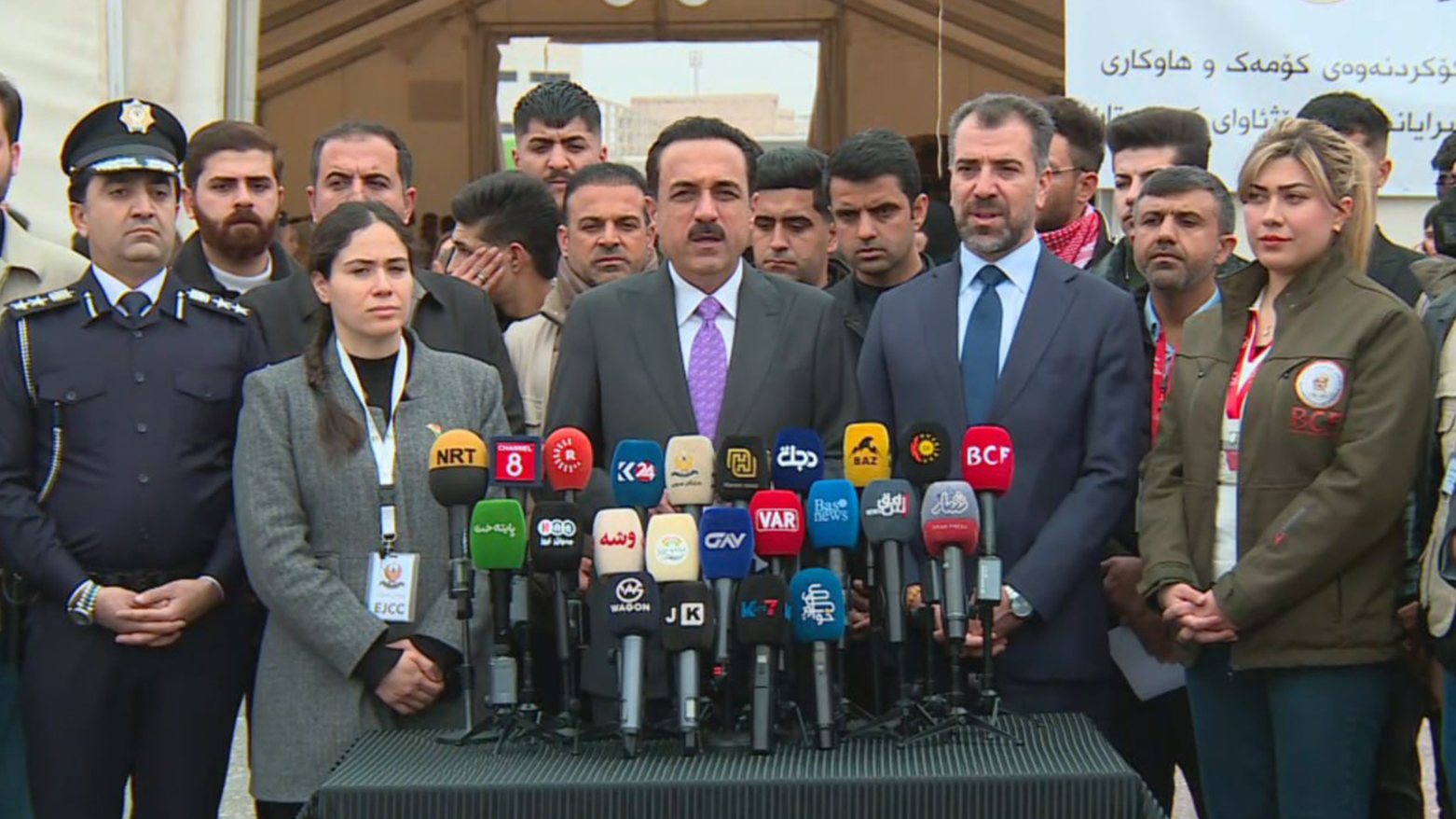 Governor of Erbil, Omid Khoshnaw, during a press conference on Jan. 31, 2025. (Photo: Kurdistan24)