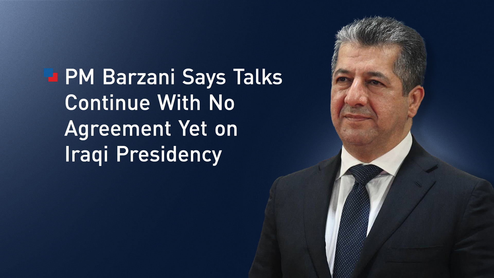 Kurdistan Region Prime Minister Masrour Barzani speaking to journalists, Erbil, Feb. 1, 2026, (Photo: Kurdistan24)