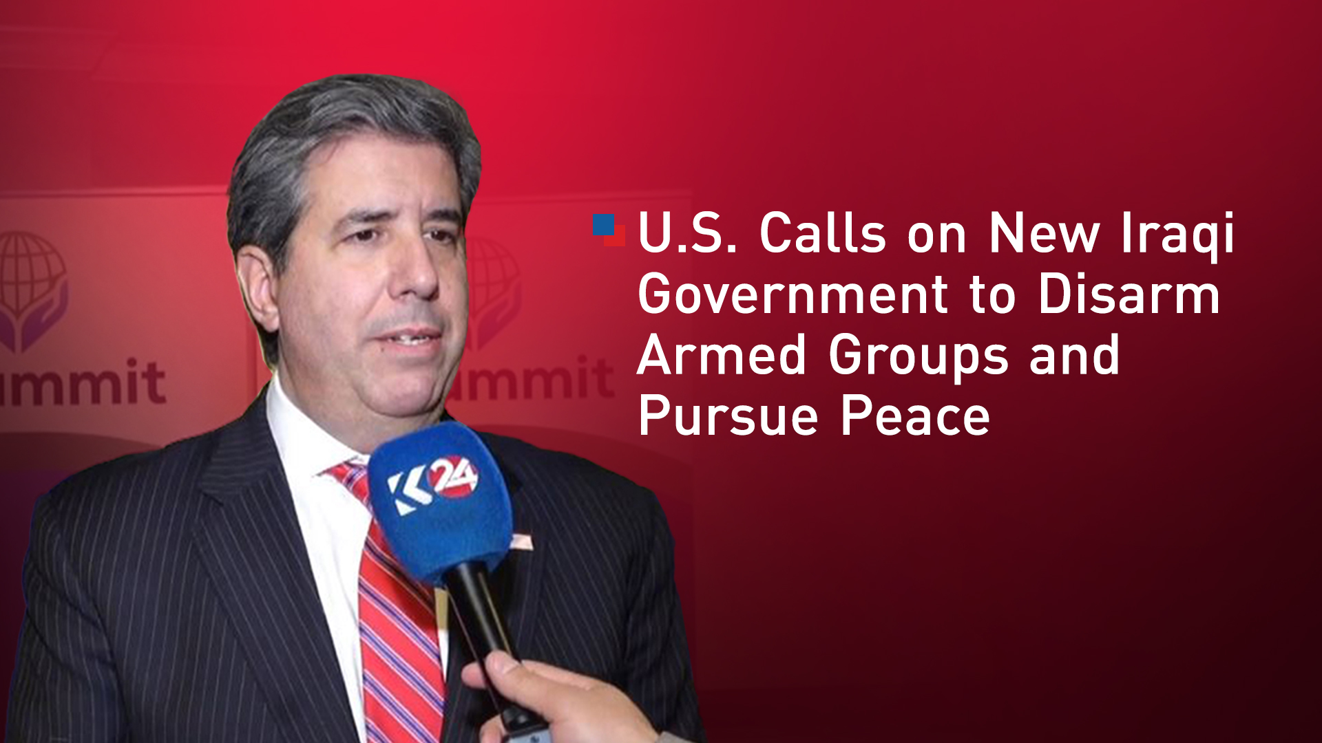 Michael Rigas, U.S. Deputy Assistant Secretary of State for Management and Resources, speaking to Kurdistan24, Washington DC., Feb. 2, 2026. (Photo: Kurdistan24)