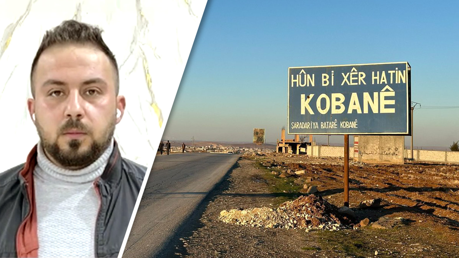 مستەفا شێخ موسلیم و دیمەنێکی کۆبانێ