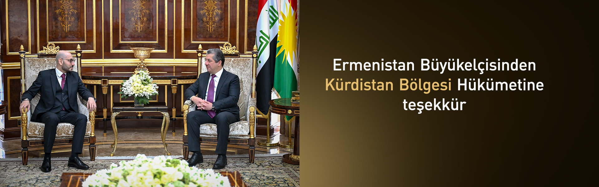 Mesrur Barzani ve Ermenistan Büyükelçisinden ikili ilişkilerin geliştirilmesine vurgu