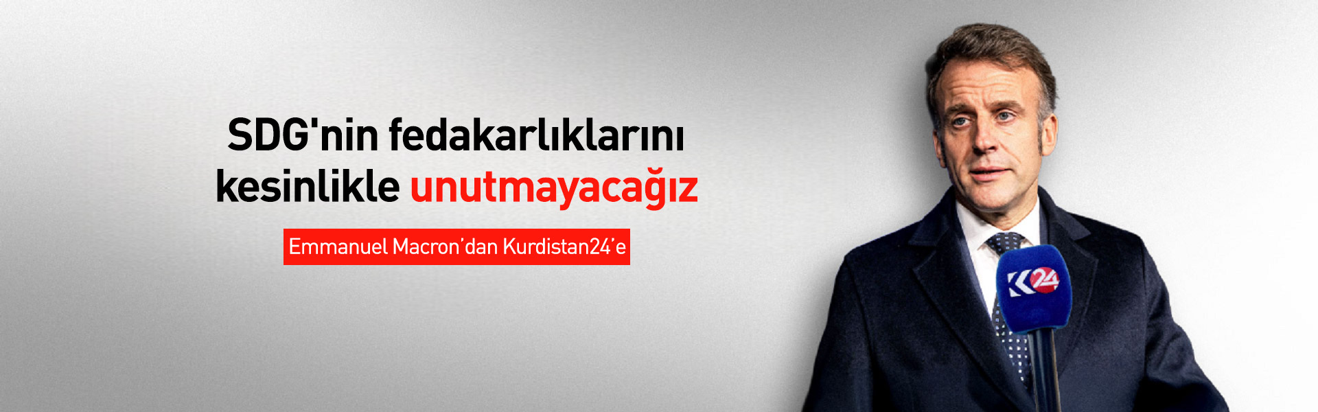 Macron: Kürtler, Suriye yönetiminde rol oynamalı