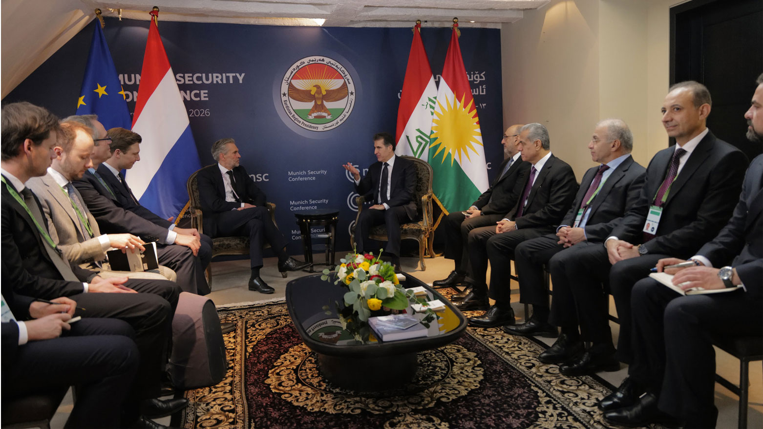 نيجيرفان بارزاني يجتمع مع رئيس الوزراء ووزير الدفاع الهولنديين