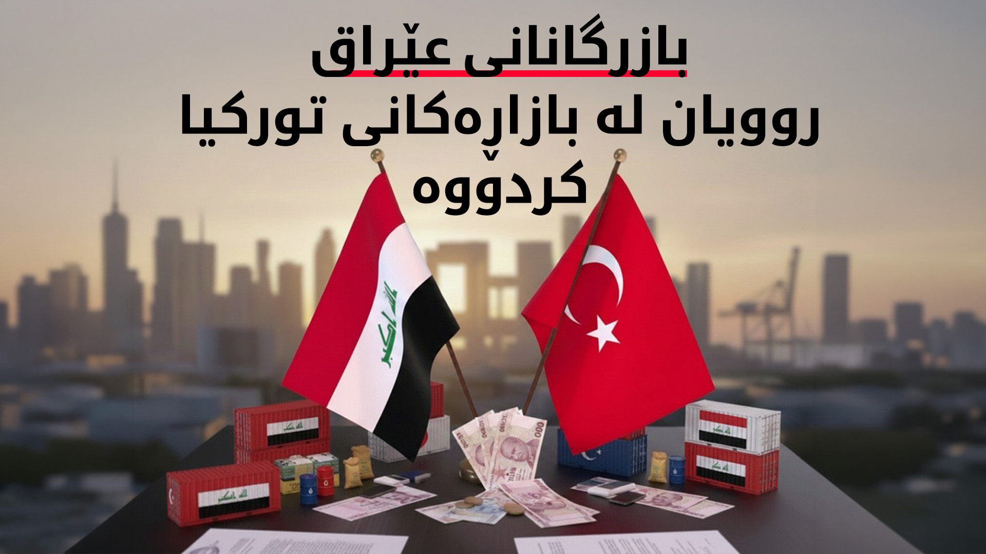 بازرگانانی عێراق بەهۆی بەرزکردنەوەی پێناسی گومرگی روویان لە تورکیا کردووە