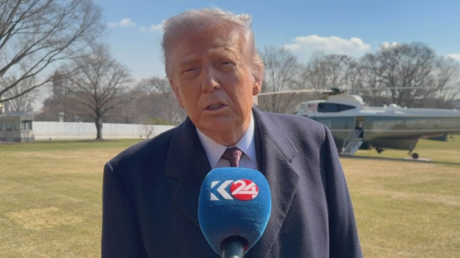 بە وێنە؛ دۆناڵد ترەمپ بۆ کوردستان24 قسەی کرد