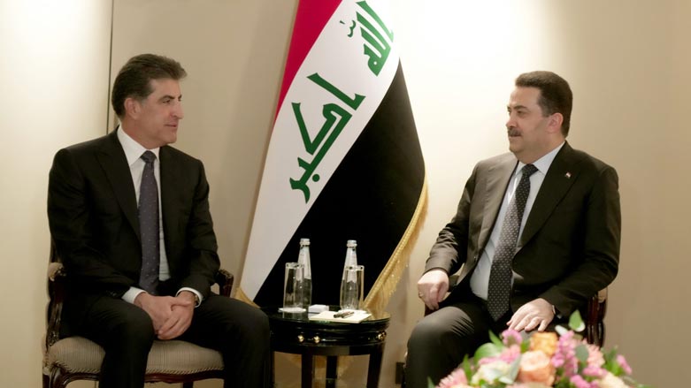 President of the Kurdistan Region, Nechirvan Barzani (L), and the Prime Minister of Iraq, Mohammed Shia al-Sudani (R). (Photo: media office of the Iraqi PM)