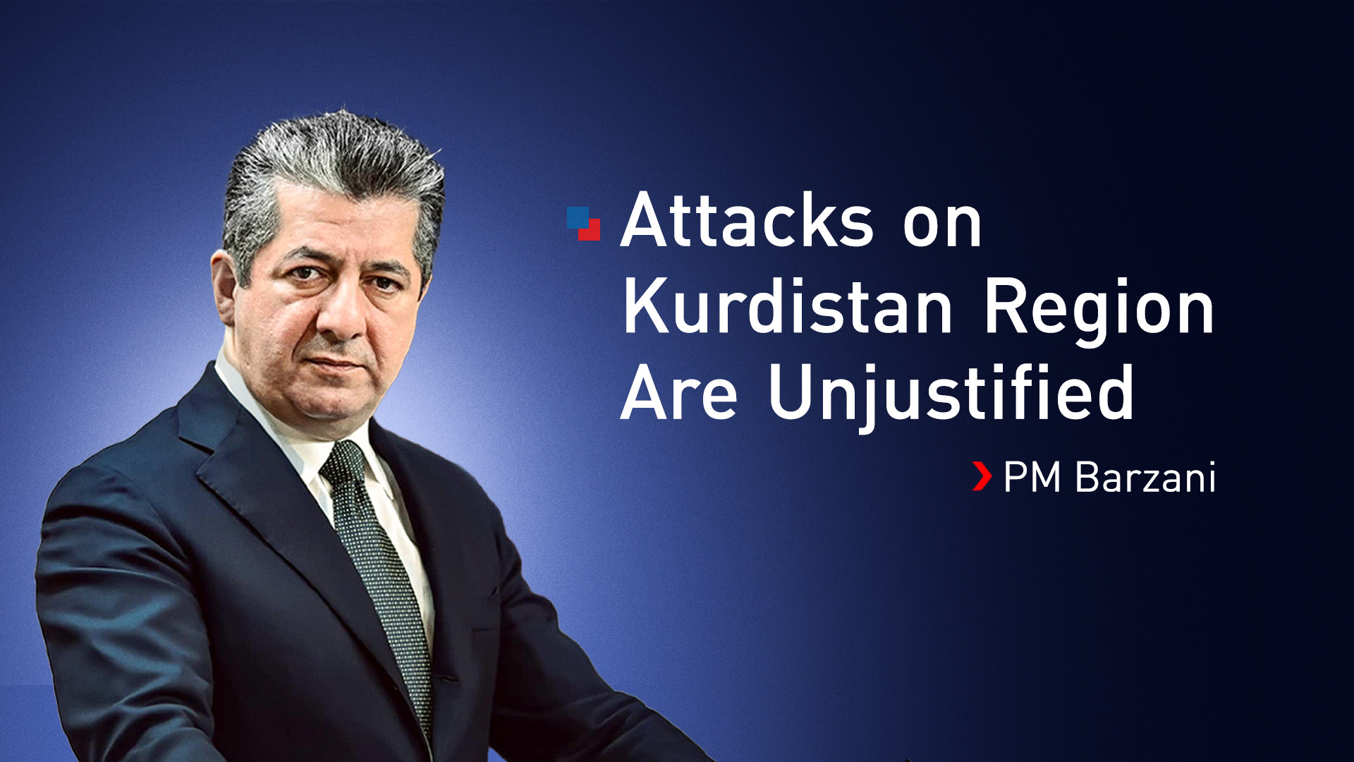 Kurdistan Region Prime Minister Masrour Barzani. (Graphic: Kurdistan24)