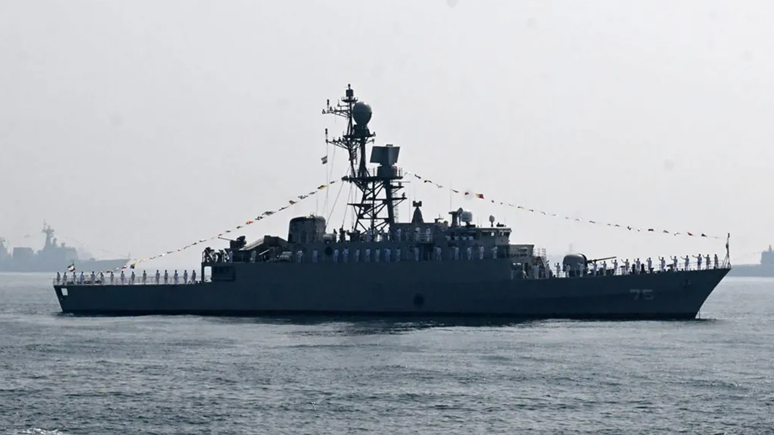 The Iris Dena seen in the Bay of Bengal during the International Fleet Review 2026. (AP)