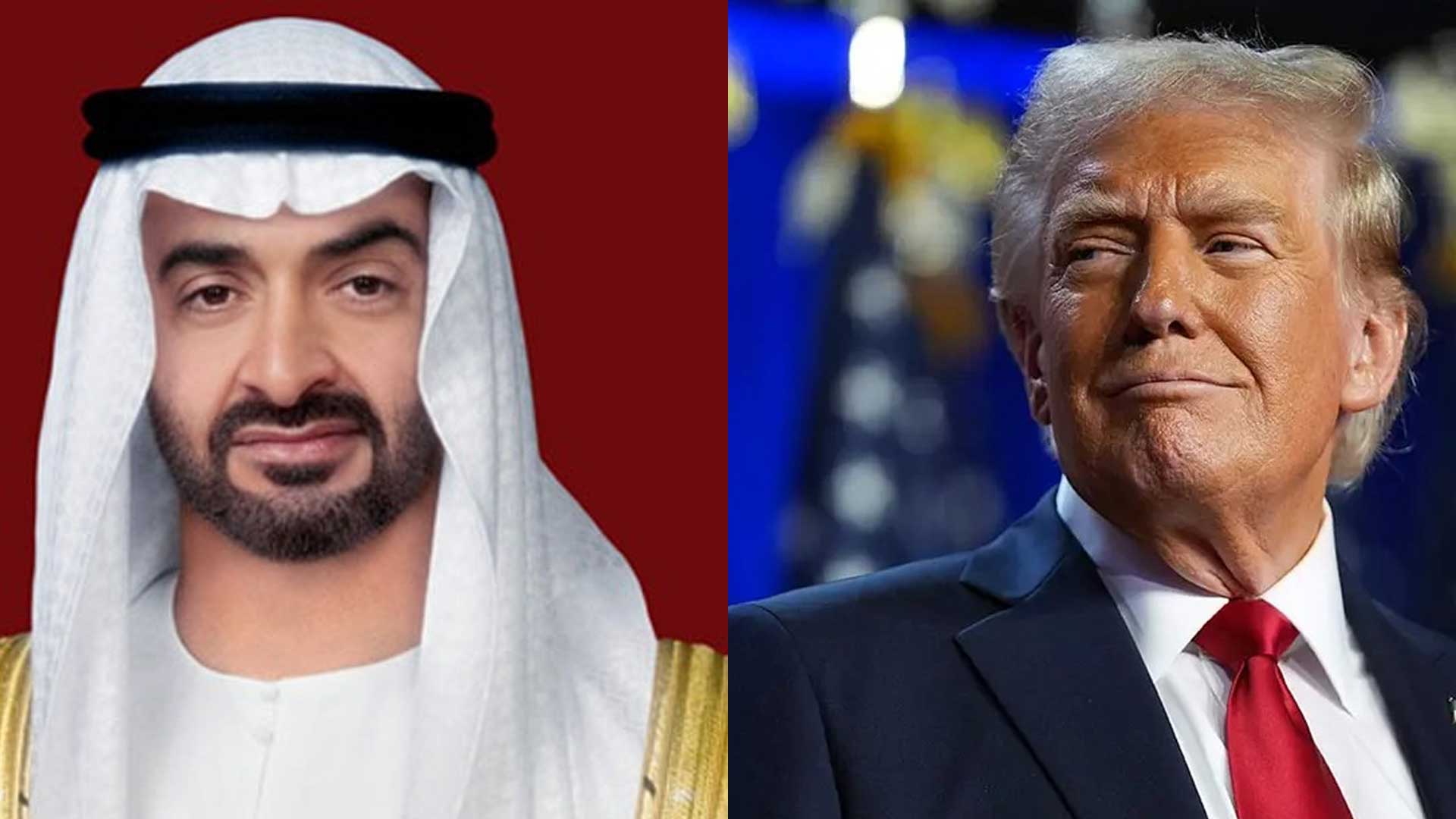 سەرۆکی ئیمارات و ترەمپ تاوتوێی گۆڕانکارییەکانی ناوچەکەیان کرد