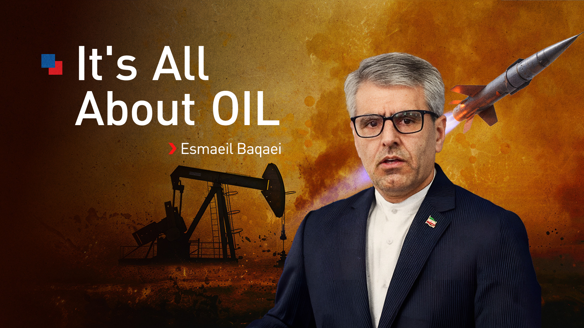 Iran's Foreign Ministry Spokesperson Esmaeil Baqaei. (Graphics: Kurdistan24)