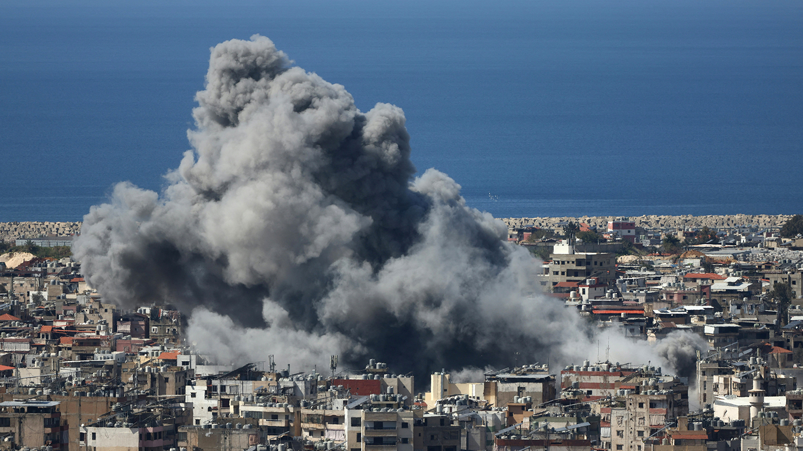 Smoke billows from the site of an Israeli air strike in the southern suburbs of the Lebanese capital Beirut on March 9, 2026. (AFP)