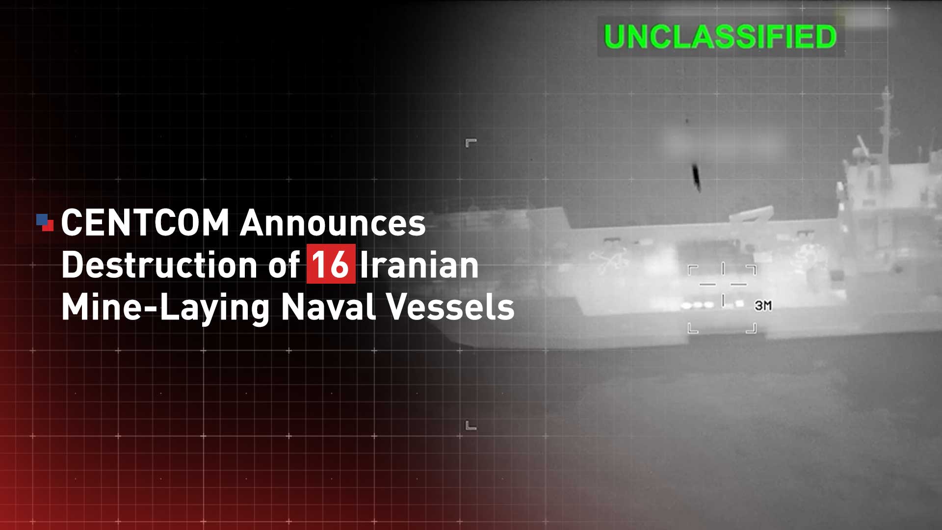One of the destroyed Iranian Naval Vessels. (Graphic: Kurdistan24)