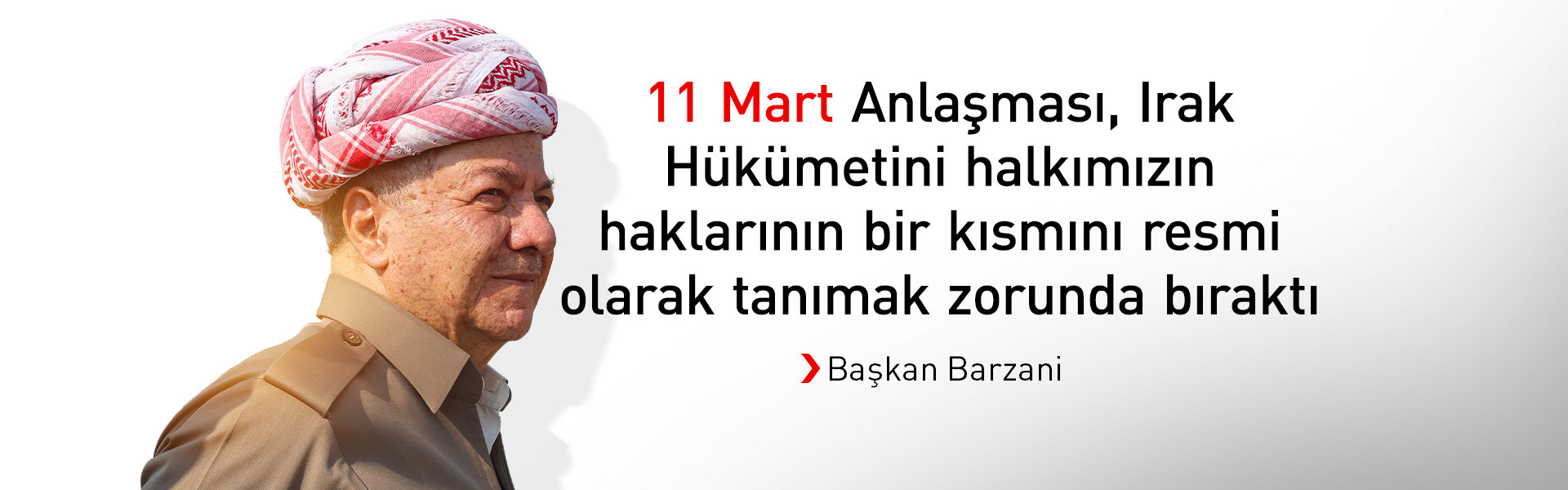 Başkan Barzani, 11 Mart Anlaşması'nın 56. yıl dönümü vesilesiyle bir mesaj yayımladı
